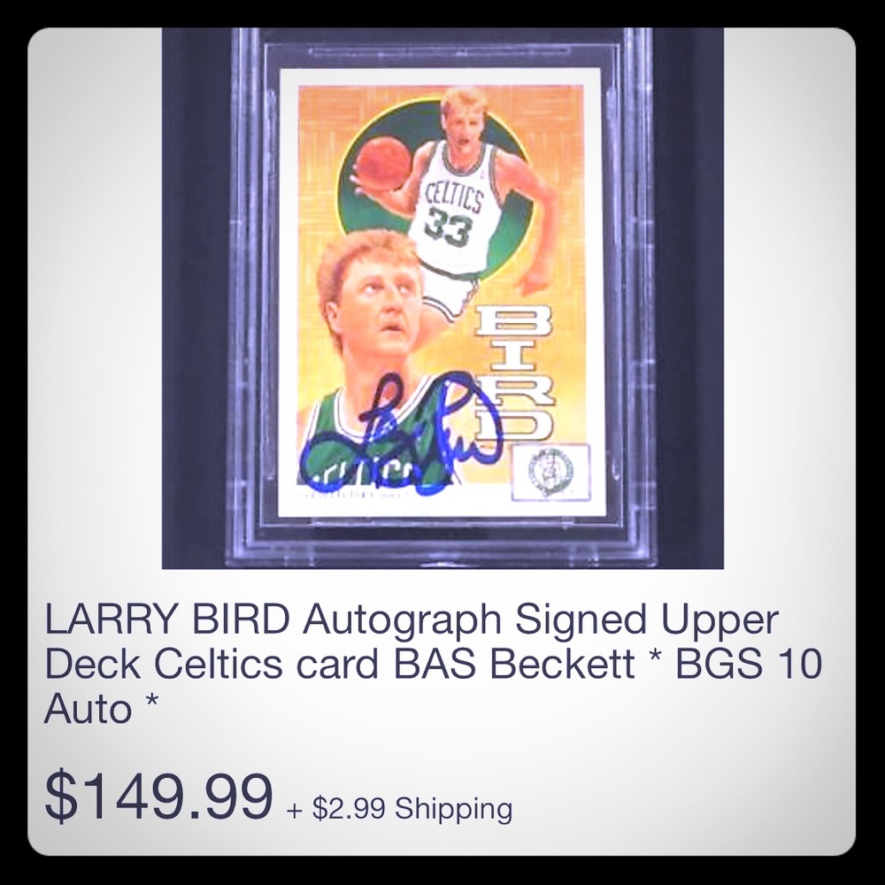 Signed Larry bird
